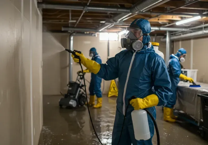 Basement Sanitization and Antimicrobial Treatment process in Raeford, NC